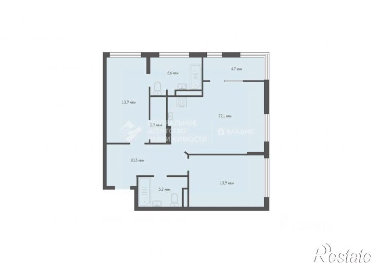2-комн квартира улица Полина, 3к1