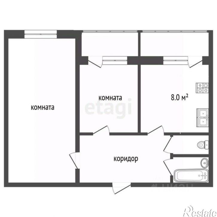 2-комн квартира ул Интернациональная, 5в,  д. 5в