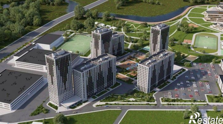 1-комн квартира в новом доме район Мервино, территория Метропарк
