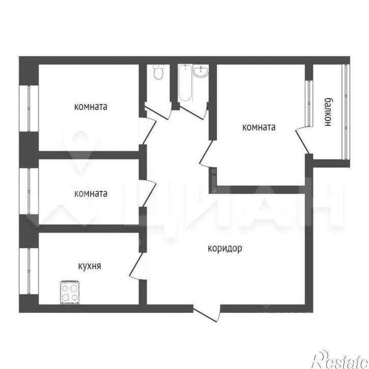 3-комн квартира ул Тимакова, 30 1,  д. 30 1,  к. 1