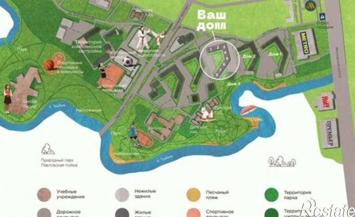 1-комн квартира в новом доме улица Полина, 5