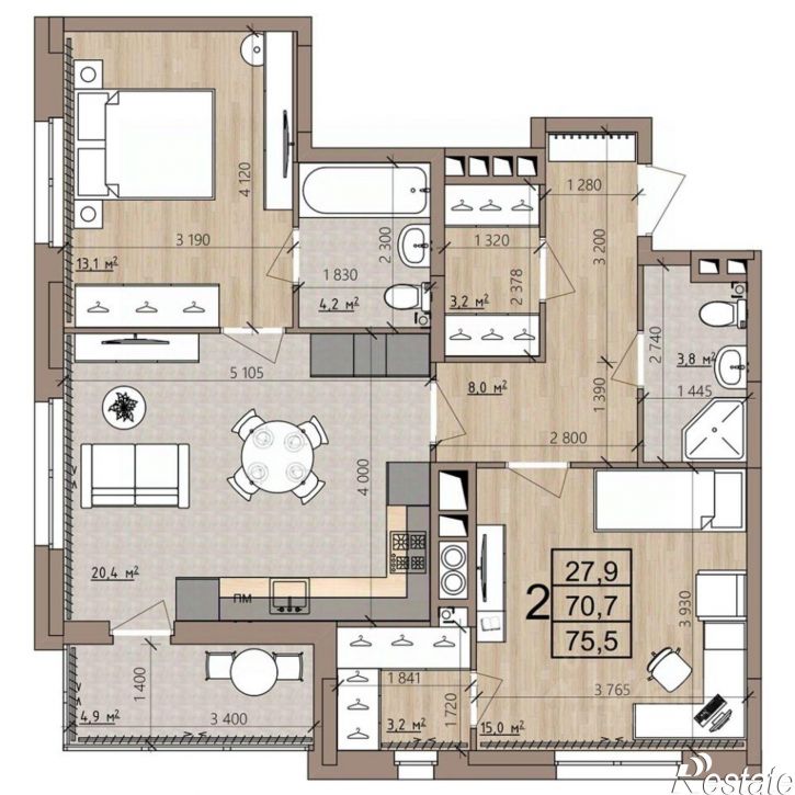 2-комн квартира в новом доме ул Быстрецкая, 18 3,  д. 18 3,  к. 3