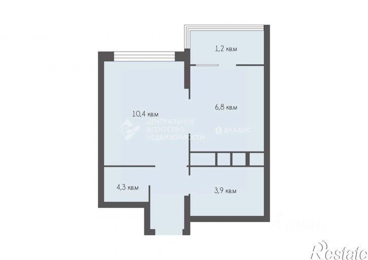 1-комн квартира улица Полина, 3