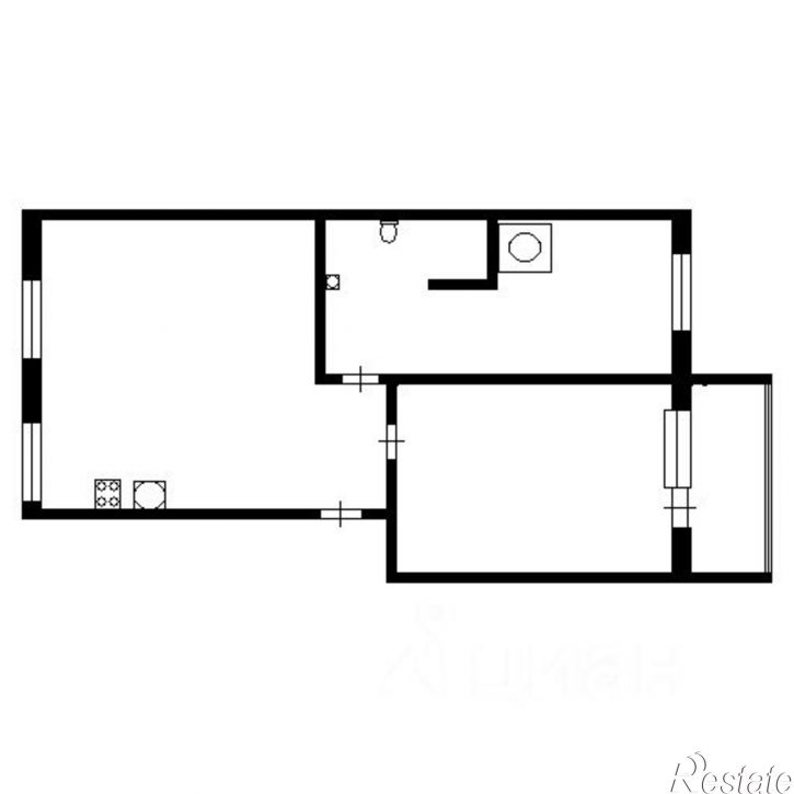 2-комн квартира ул Бирюзова, 21 2,  д. 21 2,  к. 2