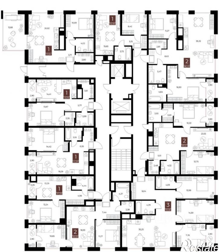 1-комн квартира в новом доме ул Бирюзова, 21 2 стр 3,  д. 21 2 стр 3,  к. 2 стр 3