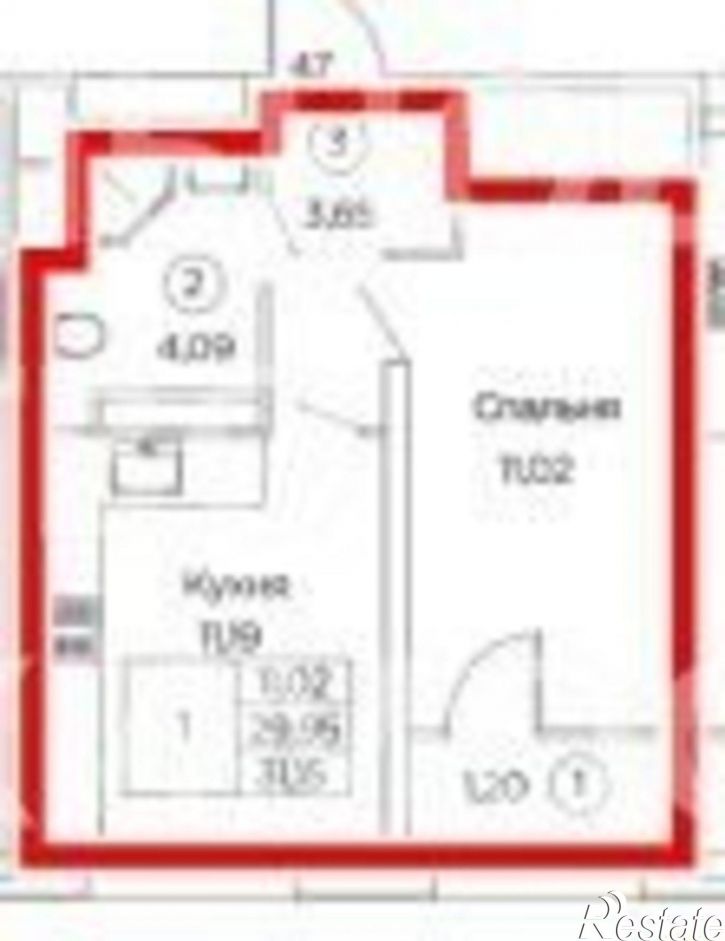 1-комн квартира Рязань, улица Полина, 3