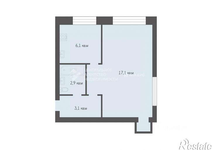1-комн квартира ул Циолковского, 7,  д. 7