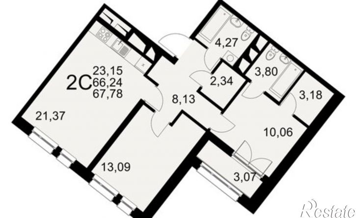 2-комн квартира в новом доме Северный пер, 1а,  д. 1а