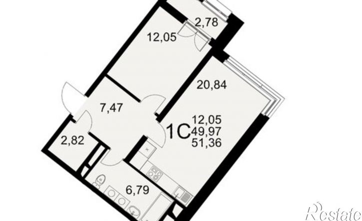 1-комн квартира в новом доме Северный пер, 1а,  д. 1а