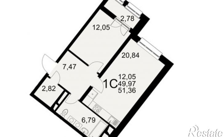 1-комн квартира в новом доме Северный пер, 1а,  д. 1а
