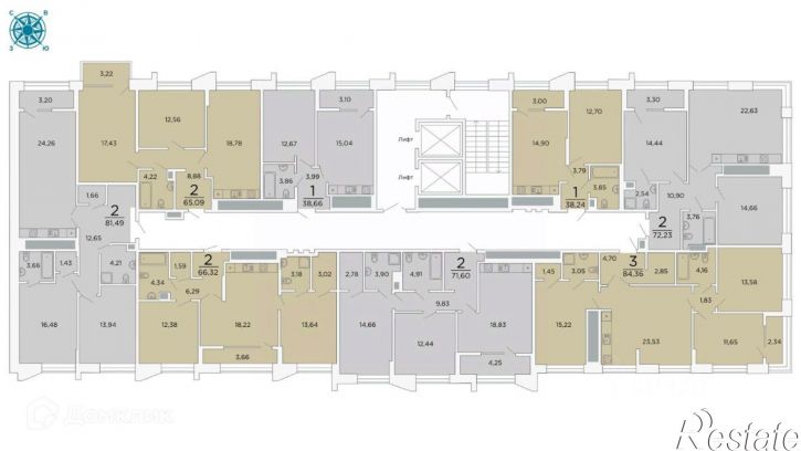 2-комн квартира в новом доме 1-й проезд Гагарина, 3,  д. 3
