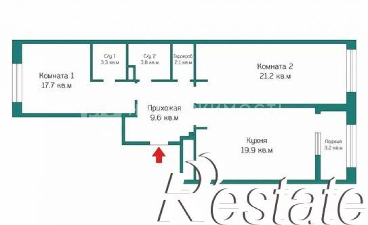 2-комн квартира в новом доме 1-й проезд Гагарина, 3,  д. 3
