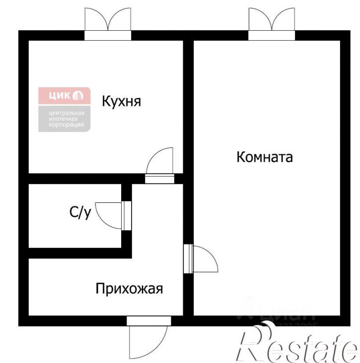 1-комн квартира улица Великанова, 19,  д. 19